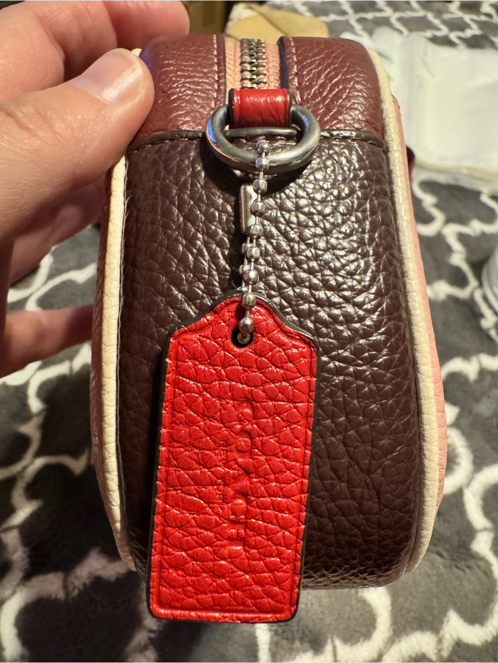 Coach Jamie Camera Bag Colorblock Pebbled Leather 2022 Coach Skiier Stamp EUC - Picture 11 of 16